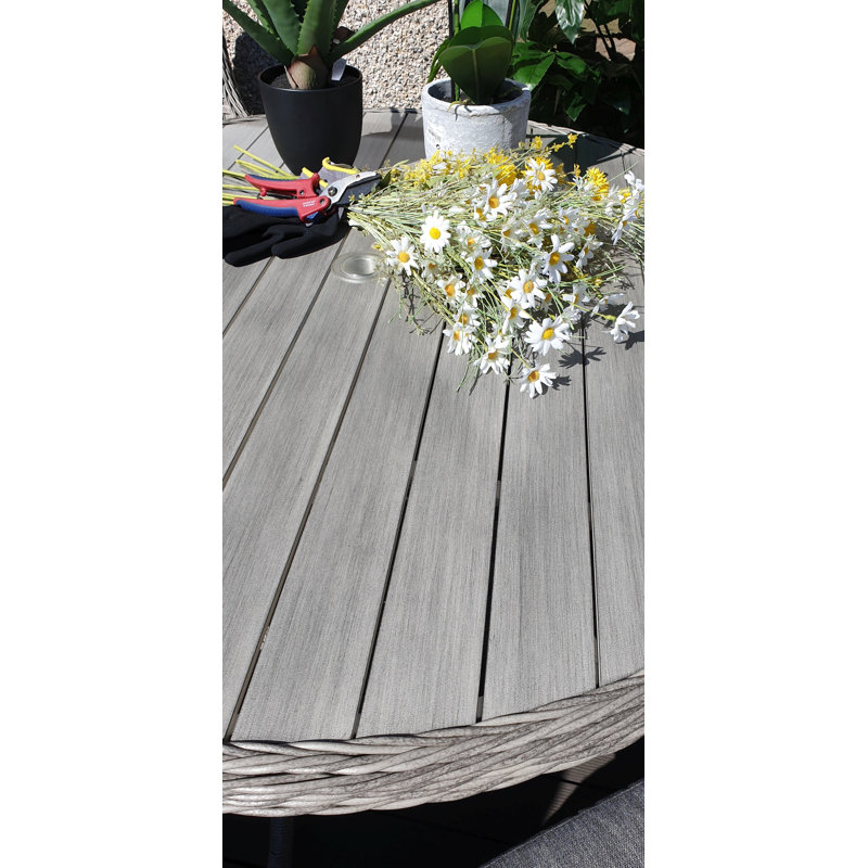 Dakota Fields Spaldings Round 4 Person 110cm Long Dining Set with